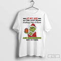 Premium Funny Grinch Santa Hat At My Age Getting Lucky Means Walking Into A Room