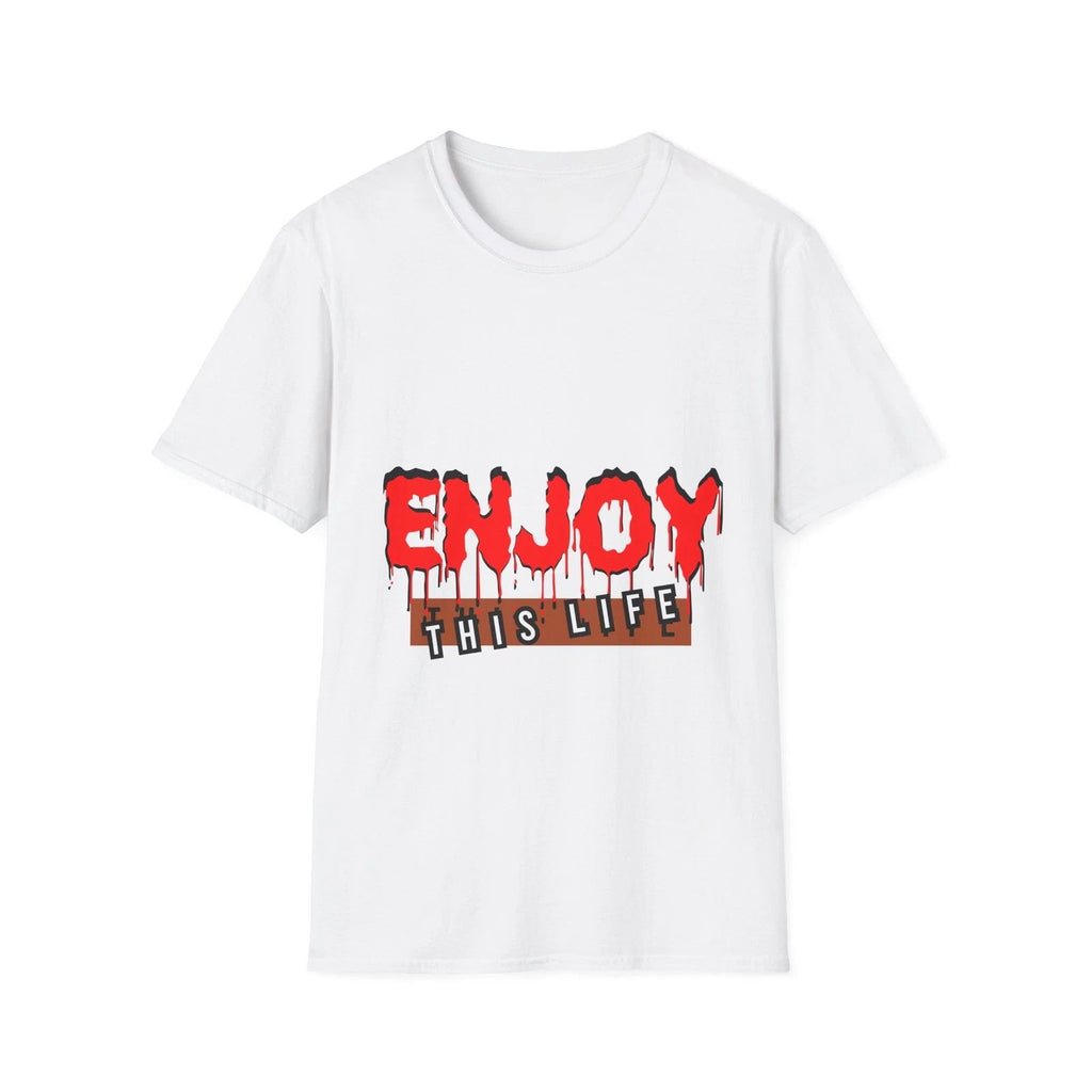 Enjoy This Life graphic T-shirt | Drip Red Lettering, Streetwear