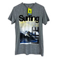 NWT Islandhaze Graphic T-Shirt Mens L Gray Surfing Surfing Skate Beach Coastal