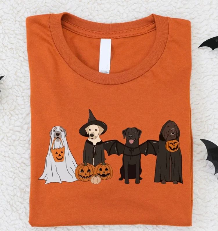 SALE Halloween Dog Shirt, Ghost Dog T-Shirt, Dog Mom Shirt, Dog Lover Gift, S-5X