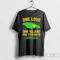 Classic One Love One Island One Strength Support Jamaica T Shirts