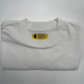 Yellow Label T-Shirt Short Sleeve Crew Neck Casual Minimalist White - Size XL