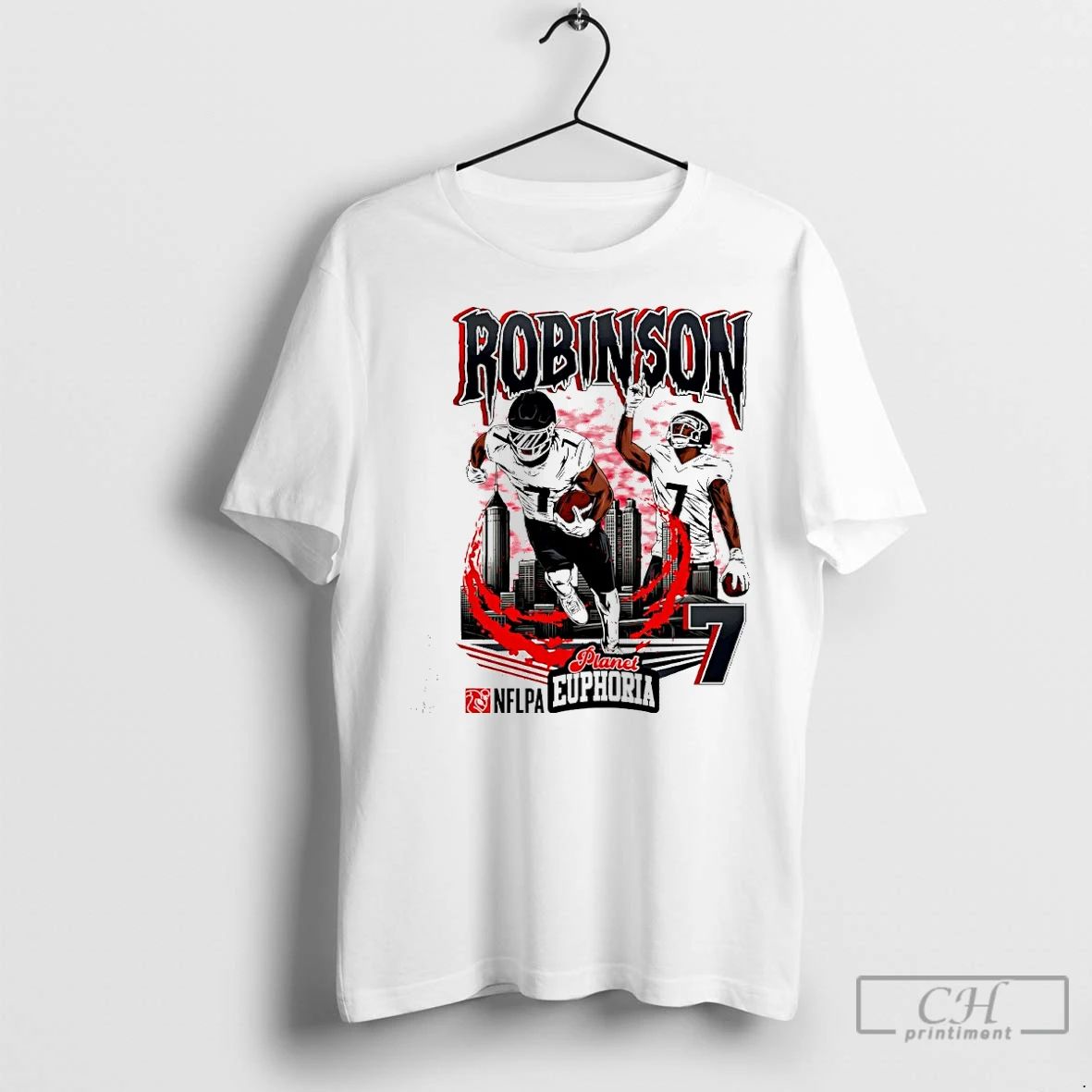 Classic Bijan Robinson 7 Atlanta Falcons Football Running Back Comic