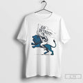 Classic Detroit Lions Player Riding Lion Go Detroit Graphic T Shirts