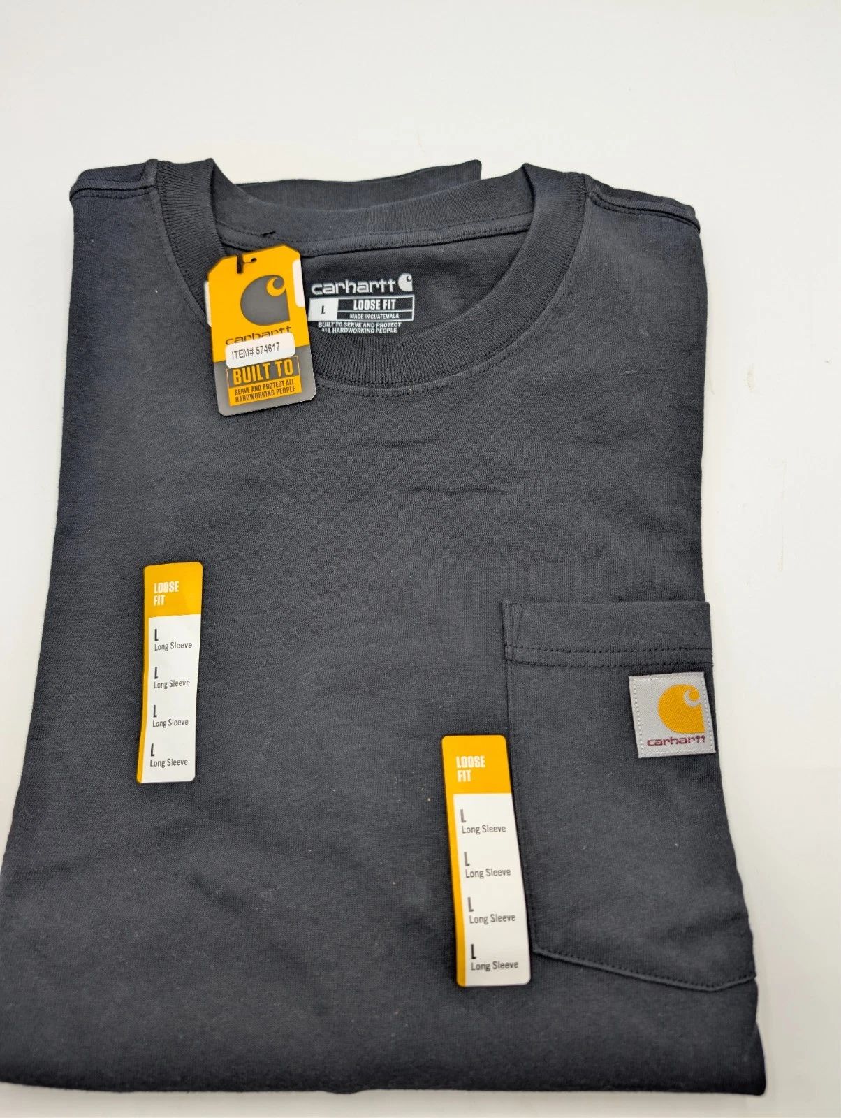Carhartt Dearborn Loose Longsleeve Heavyweight Pocket Cotton Mens T Shirt K126