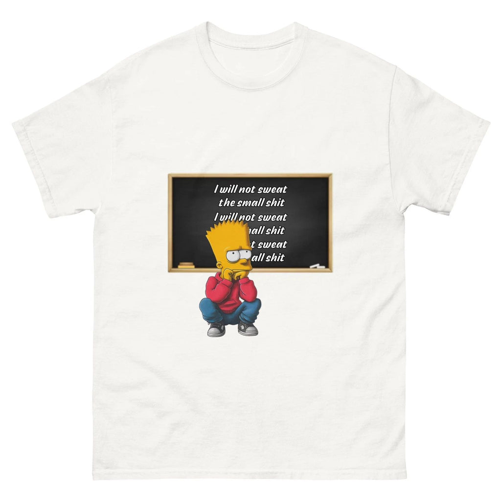The Simpsons Bart Motivational Graphic White T-shirt Size S-5XL