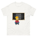 The Simpsons Bart Motivational Graphic White T-shirt Size S-5XL