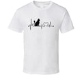 Cat Heartbeat T Shirt Loving Feline Pet Owner Tee Unisex Gift Fashion T-Shirt