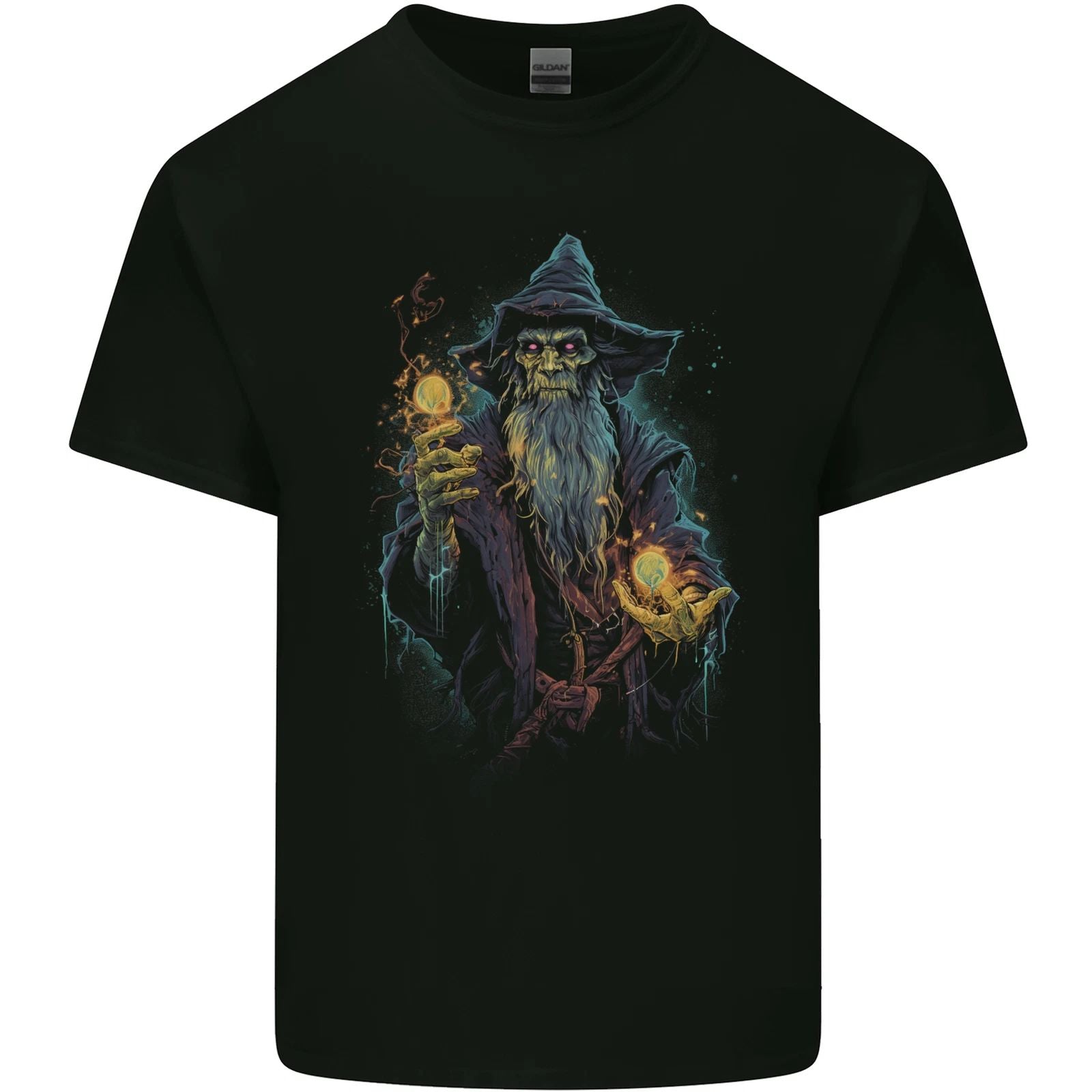 Fantasy Wizard Warlock 4 Mens Light Cotton T-Shirt
