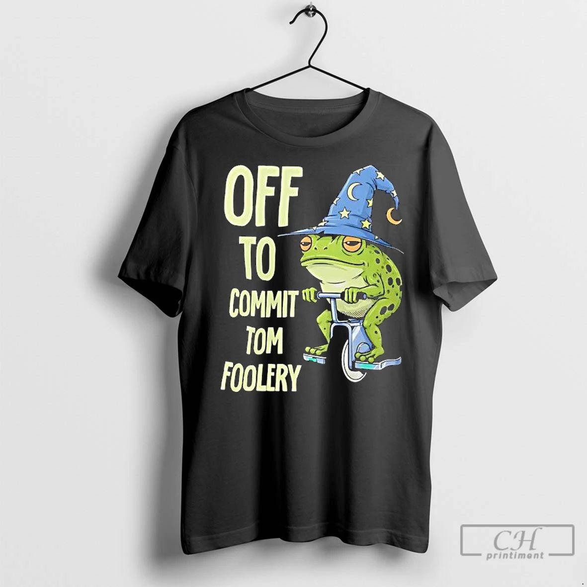 Premium Frog Wizard Riding A Unicycle Off To Commit Tomfoleri Graphic