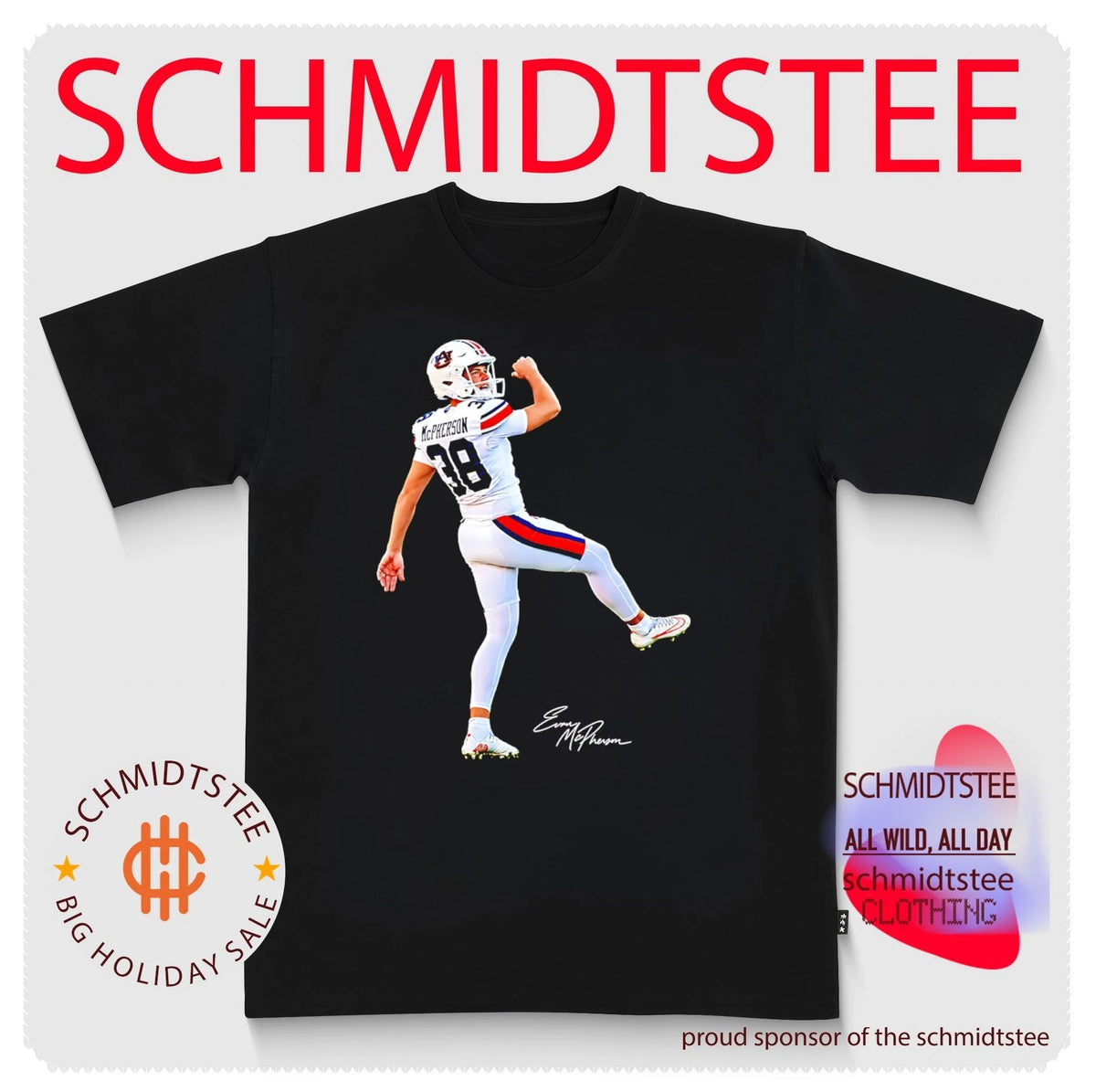 Alex McPherson Auburn Tigers Walk Off signature graphic shirt