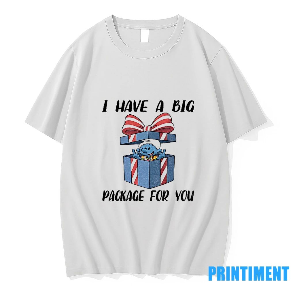Smurfs Middle Finger I Have A Big Package For You Merry Christmas Tshirts Sweater