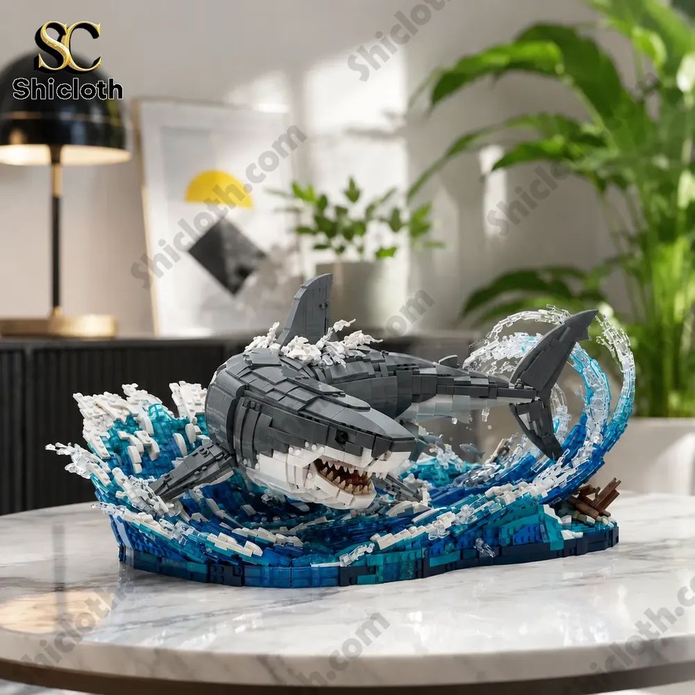 Jaws Great White Shark Building Brick Set
