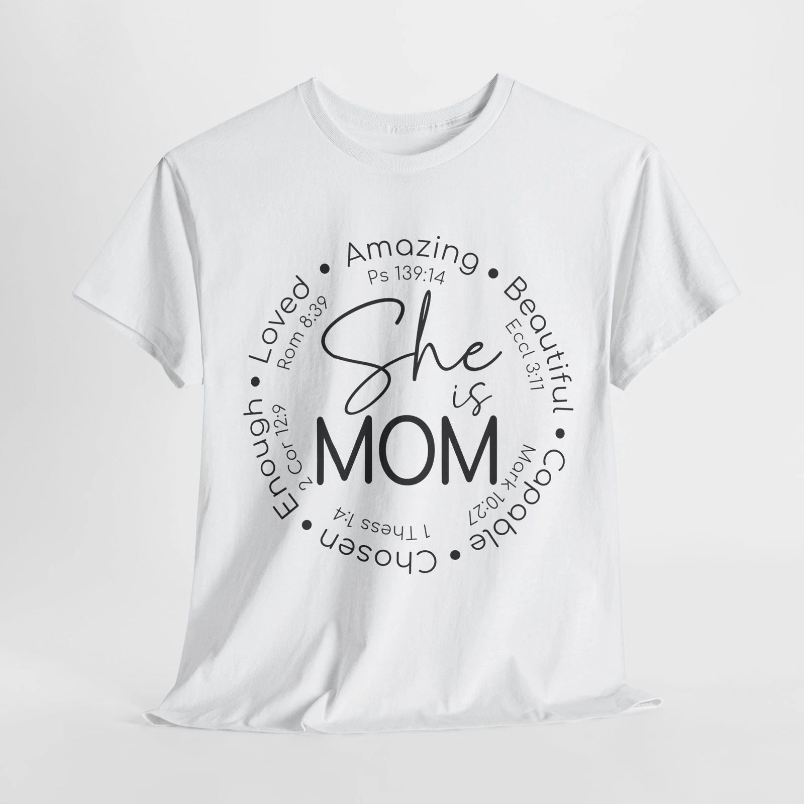 She Is Mom Circle Layout T-Shirt | Trendy Mother Tee | Cute Gift Idea for Moms