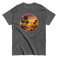 Herren Damen T-Shirt Palmen Sonnenuntergang  Tropical Beach Sommer Urlaub