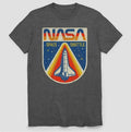 NASA Space Shuttle Logo T-shirt Mens S SMALL Gray Cape Canaveral Rocket NWT