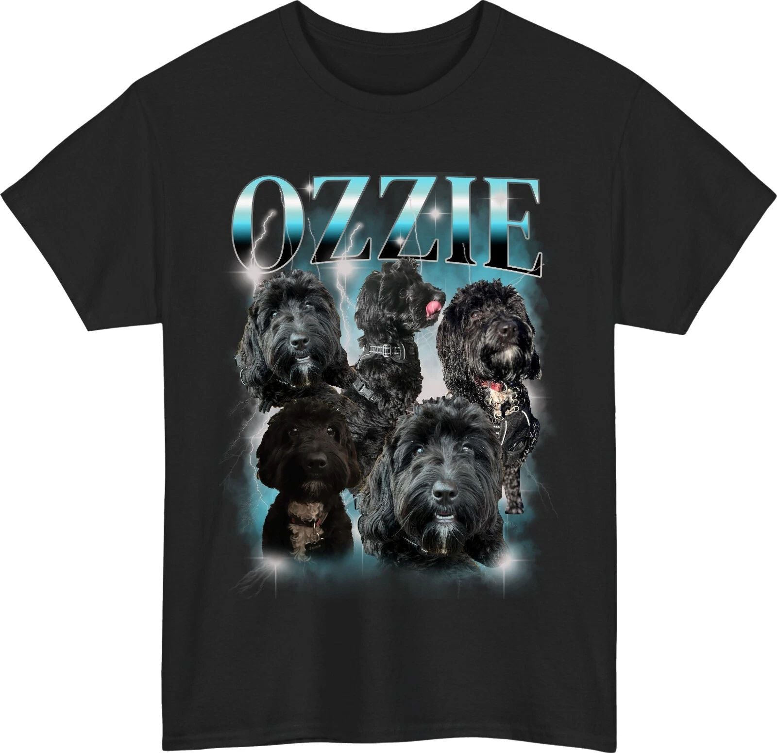 Personalised Pet Bootleg T-Shirt Custom Cat Dog Photo Name Birthday Gift Tee Top