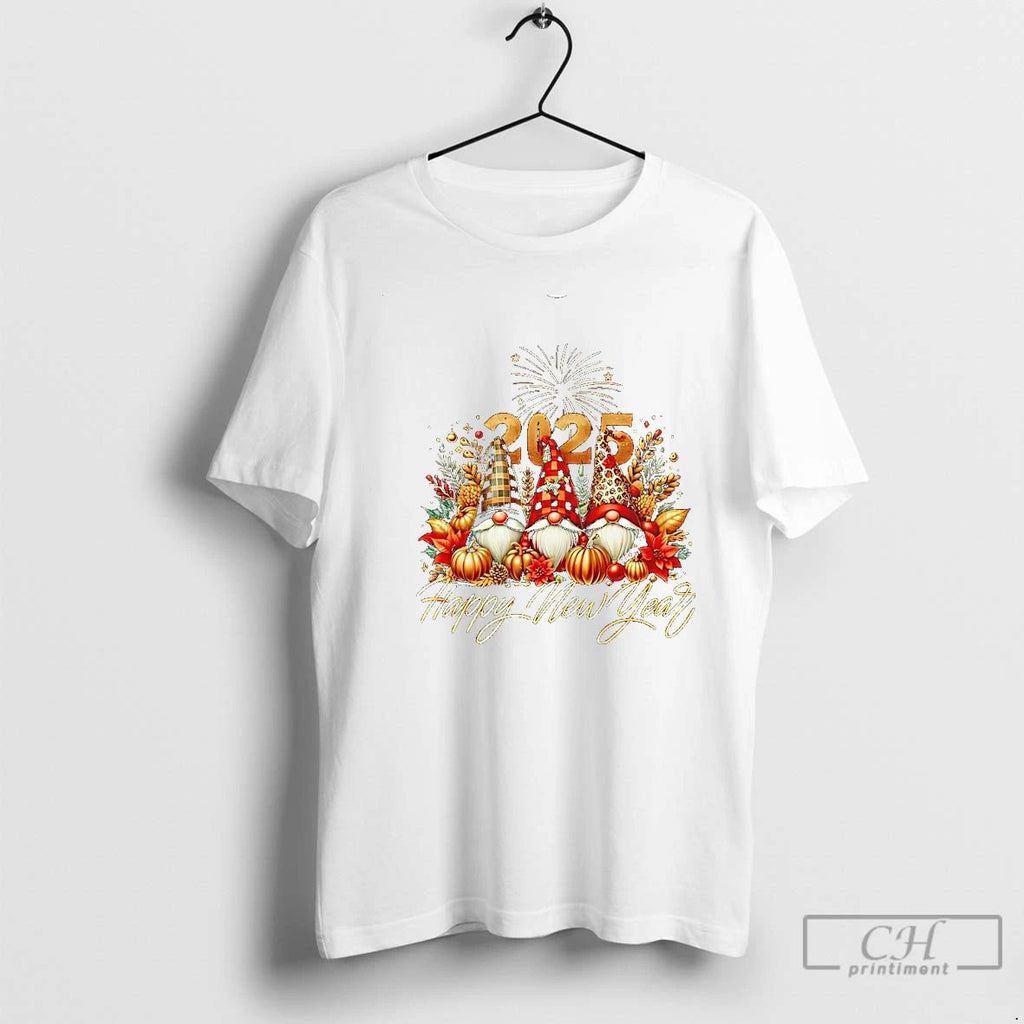 Classic Gnome Happy New Year 2025 T Shirts