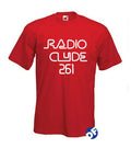 Radio Clyde 261 Replica Red T-shirt as worn by Frank Zappa Men, Ladies Fit, kids