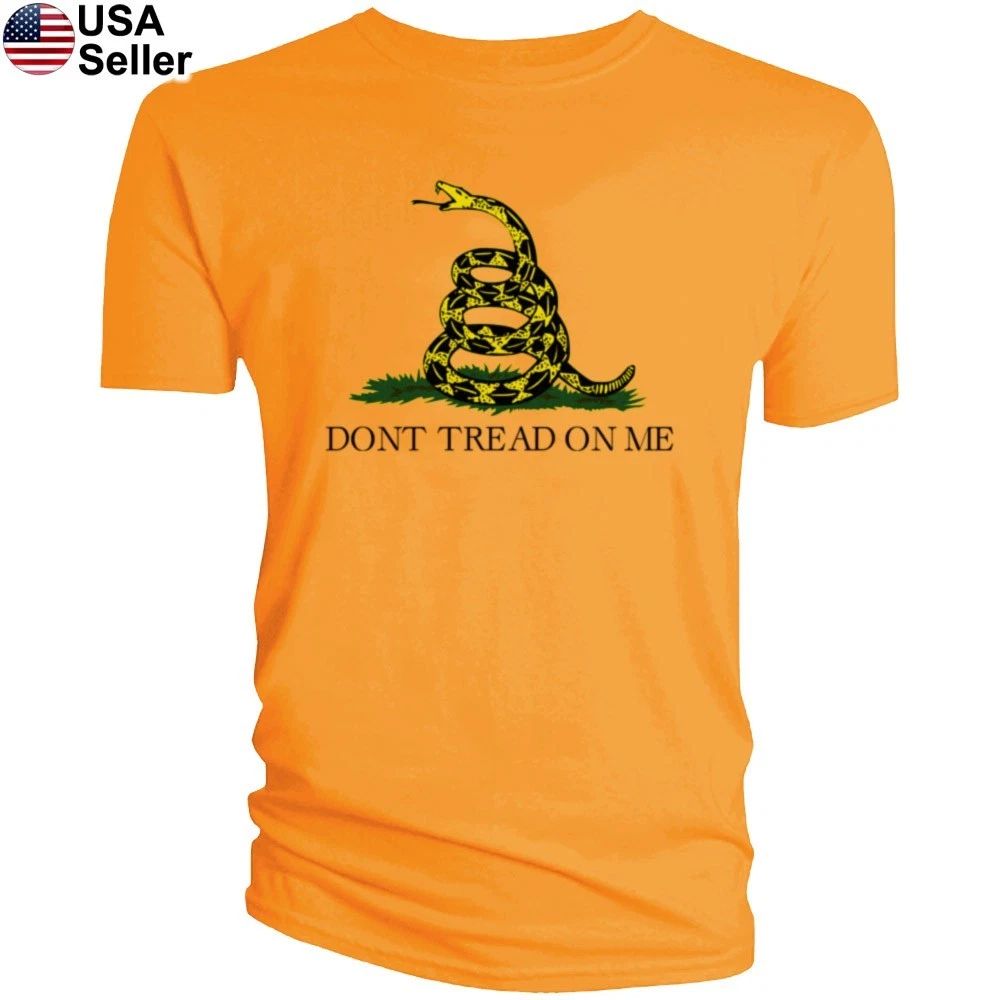 Don't Tread On Me T-Shirt Dont Gadsden Flag Snake Rattlesnake Patriotic JTD01
