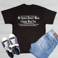 My Silence Doesn't Mean I Agree Sarcastic Humor Graphic Novelty Funny T Shirt
