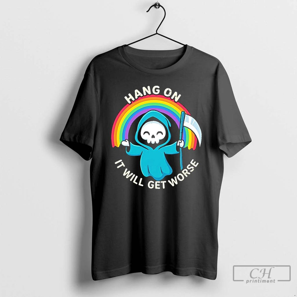Classic Skeleton Hang On It Will Get Worse Rainbow
