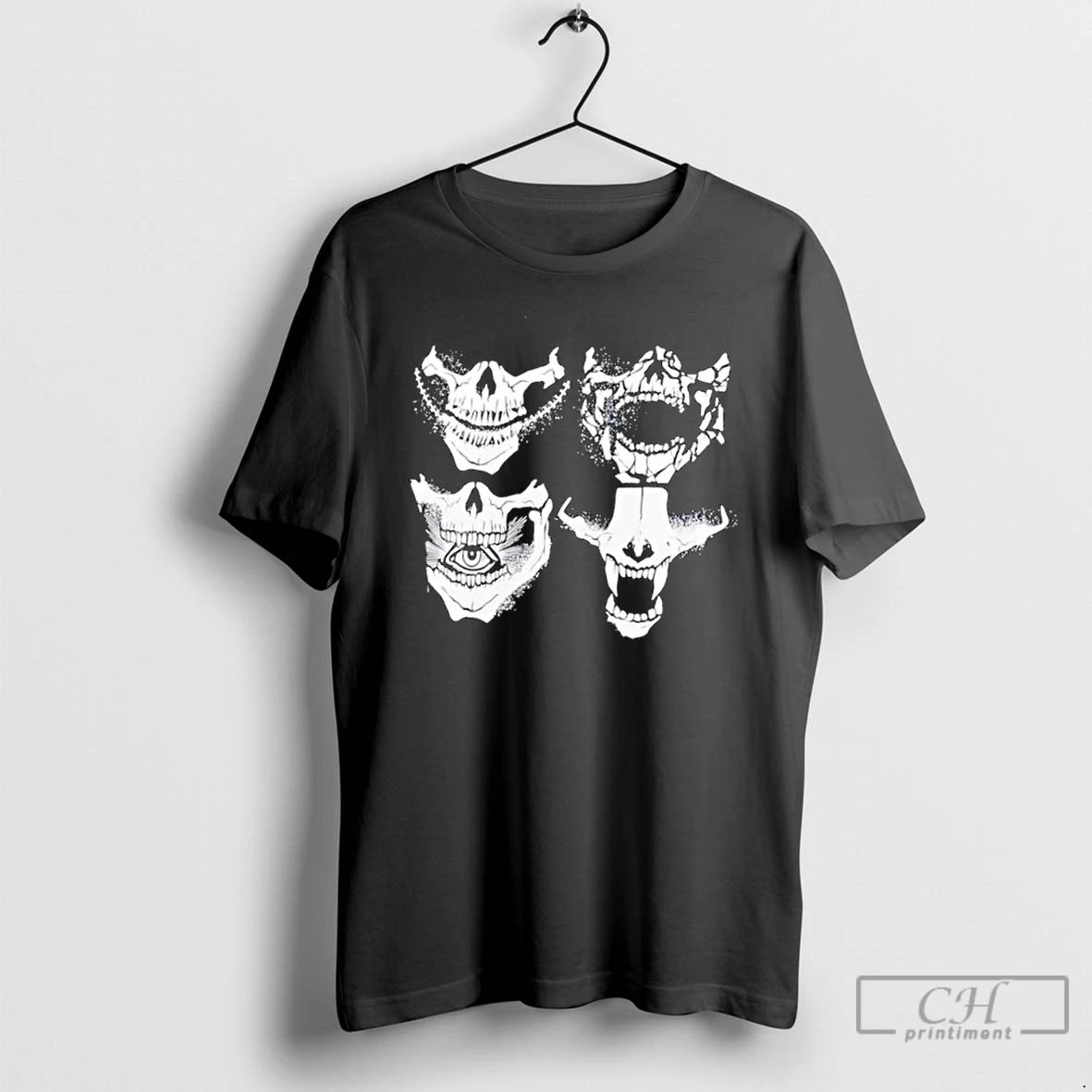 Classic Darkstate Logo With Skulls T Shirts