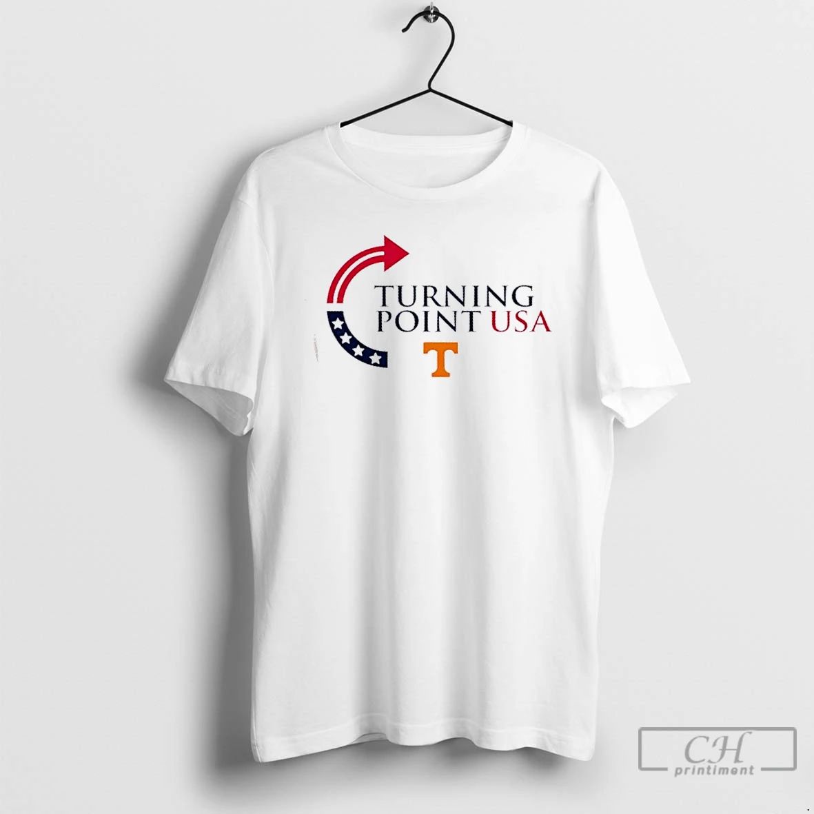 Classic Charlie Kirk Turning Point Usa X University Of Tennessee Knoxville 2 Sided T Shirts