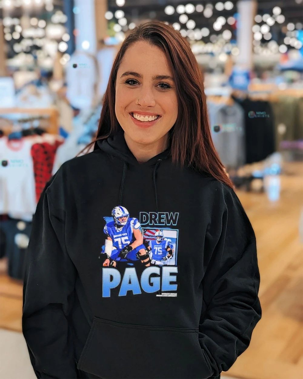 Drew Page Indiana State University Offensive Lineman No 75 shirt