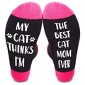 ZYQFN Best Cat Mom Ever Socks - Perfect Cat Lovers Gifts for Women, Fun and C...