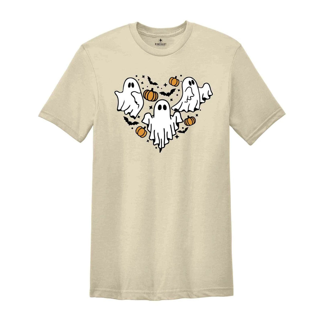 Ghost Heart Shirt, Spooky Season Shirt, Halloween Shirt, Scary Ghost Shirt, Cute