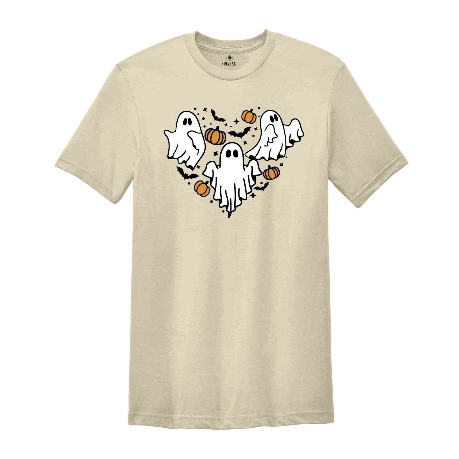 Ghost Heart Shirt, Spooky Season Shirt, Halloween Shirt, Scary Ghost Shirt, Cute