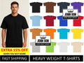 Plain T-shirts Round Neck Super Heavy Weight [S~7XL] Big size (BULK) [JOHN SON]