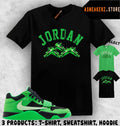 Shirt Matching Travis Scott Jumpman Jack Green Spark Match Sneaker Shoe Hanging