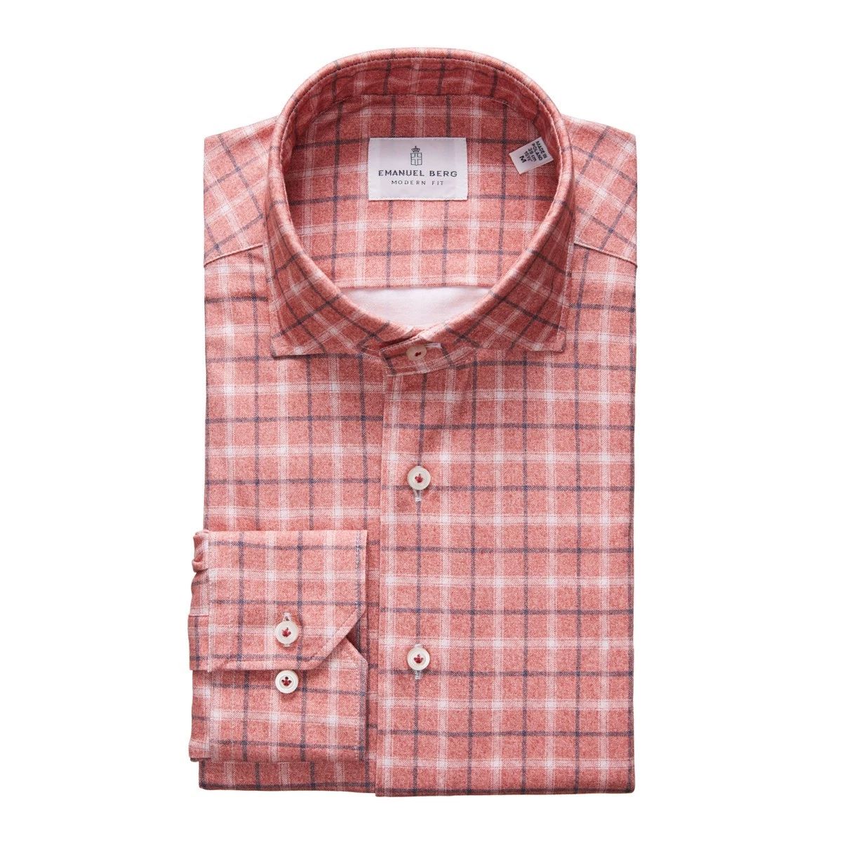 Emanuel Berg 4Flex Jersey Cotton Modern Fit Stretch Knit Shirt - Size: L