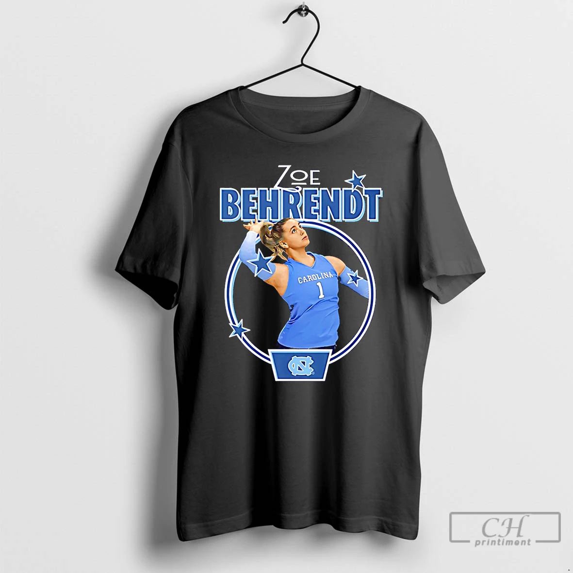 Classic Zoe Behrendt Unc Volleyball Portrait T Shirts