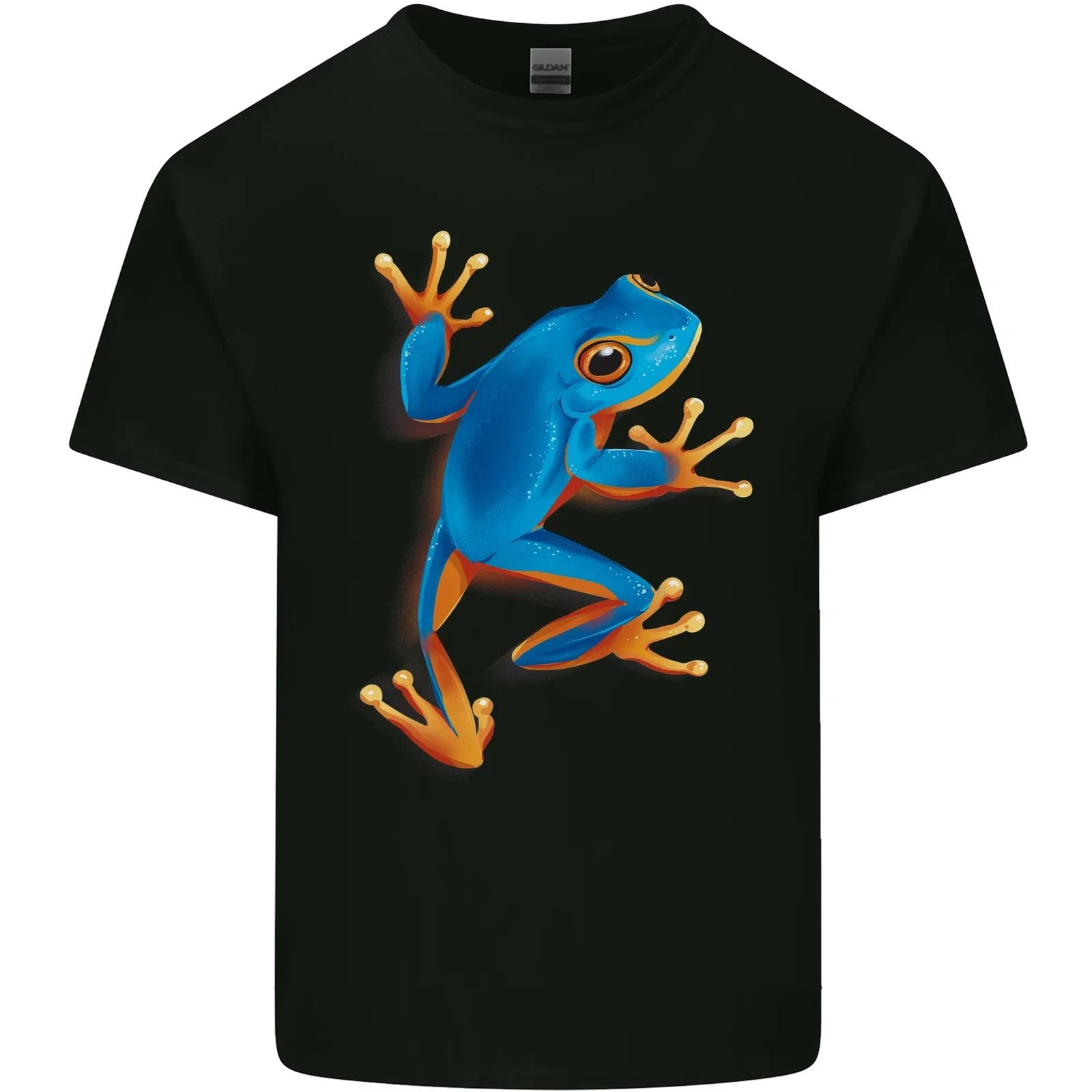 A Cool Frog Climbing Up Mens Cotton T-Shirt Tee Top
