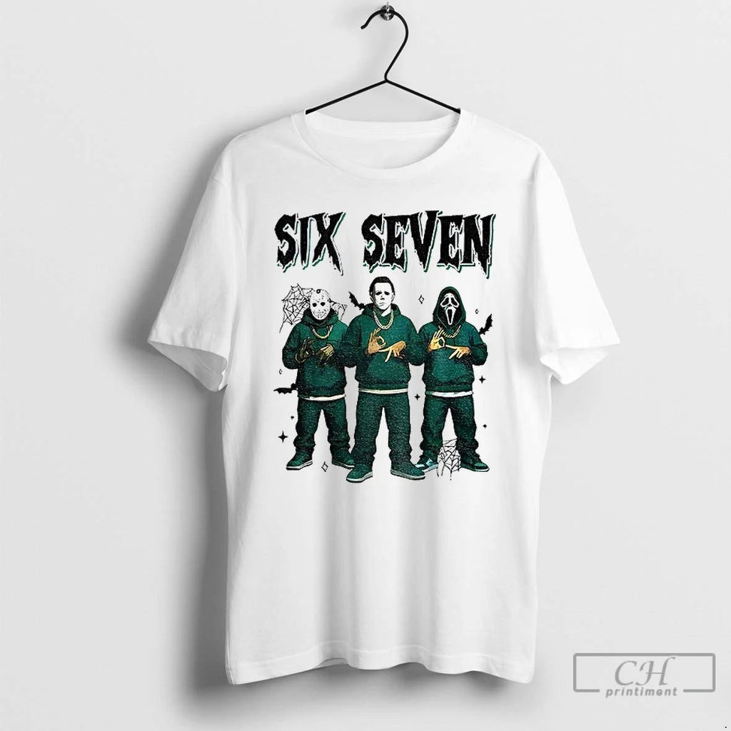Classic Jason Voorhees Michael Myers And Ghostface Horror Characters Six Seven T Shirts