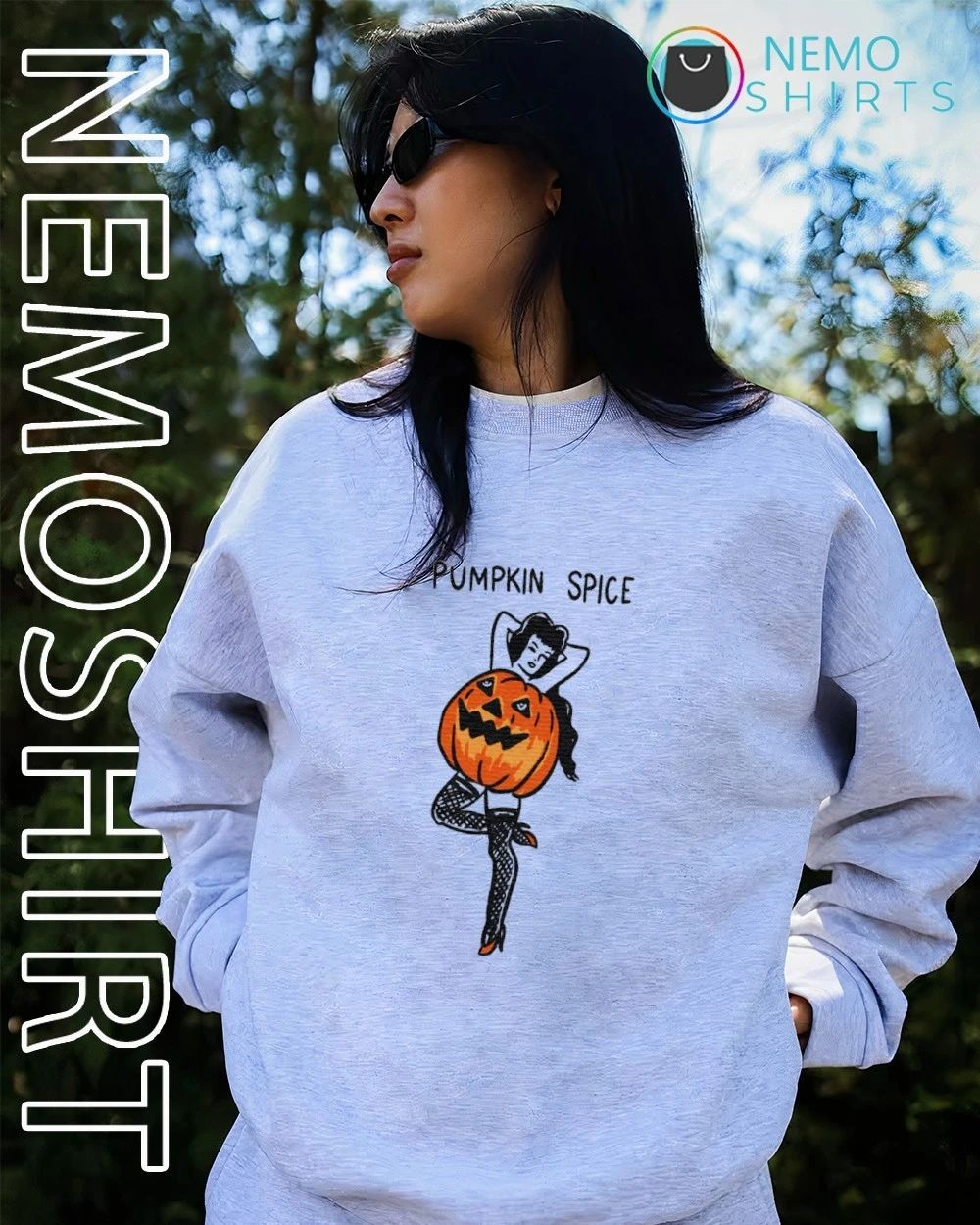 Pumpkin Spice Pin-Up Girl Halloween Fall shirt