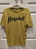Under Armour Project Rock Yellow Graphic Print Loose Fit Men's Cotton T-Shirt S
