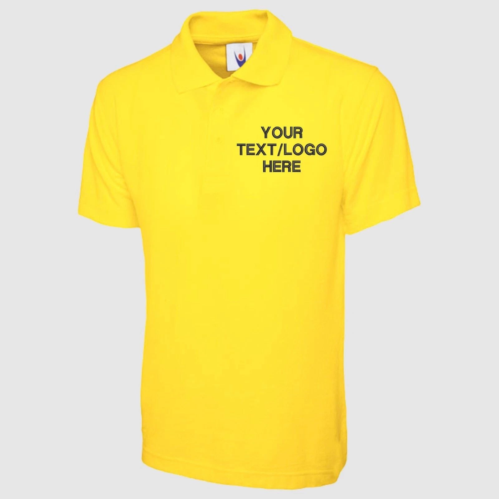 Custom Embroidered Polo Shirt Uneek UC101 Personalised Text Workwear Poloshirt T