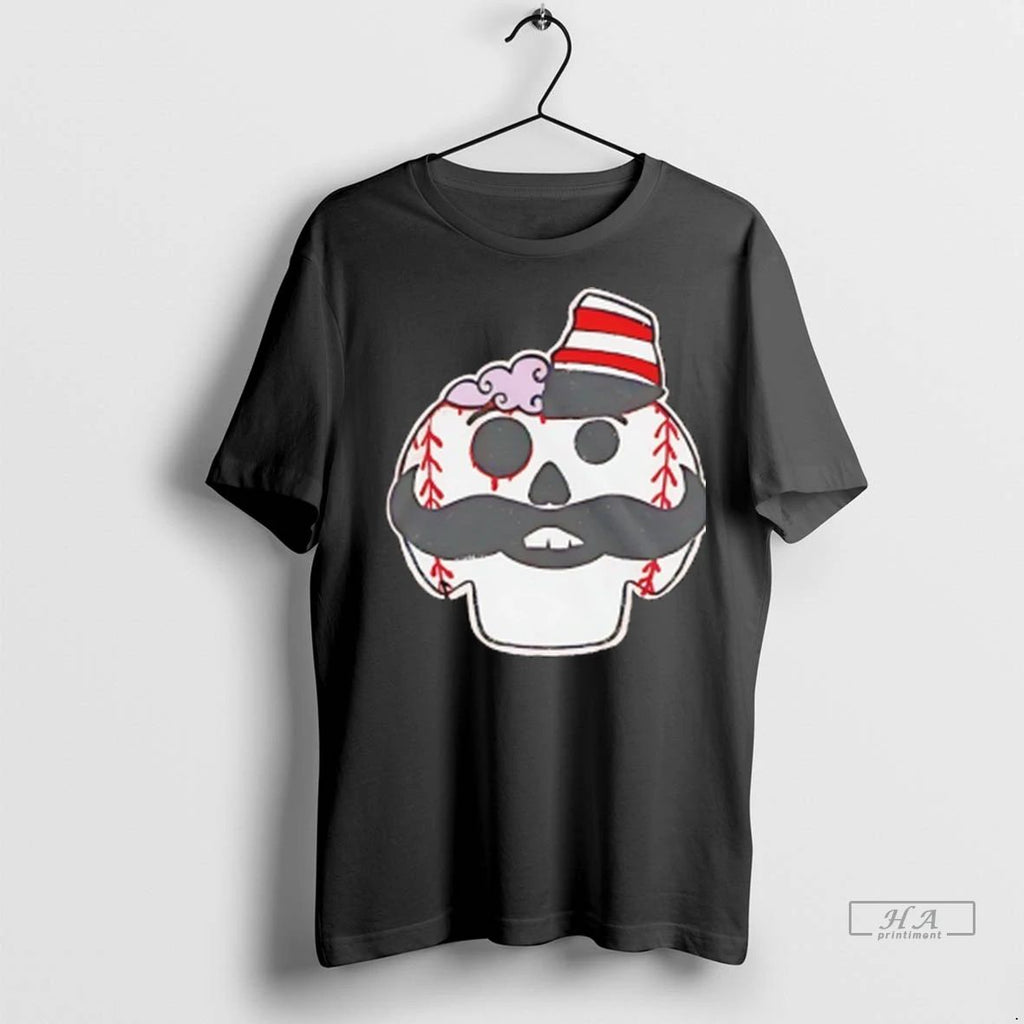 Officials Trendy Cincinnati Reds Baseball Sugar Skull Halloween Shirt Sweater