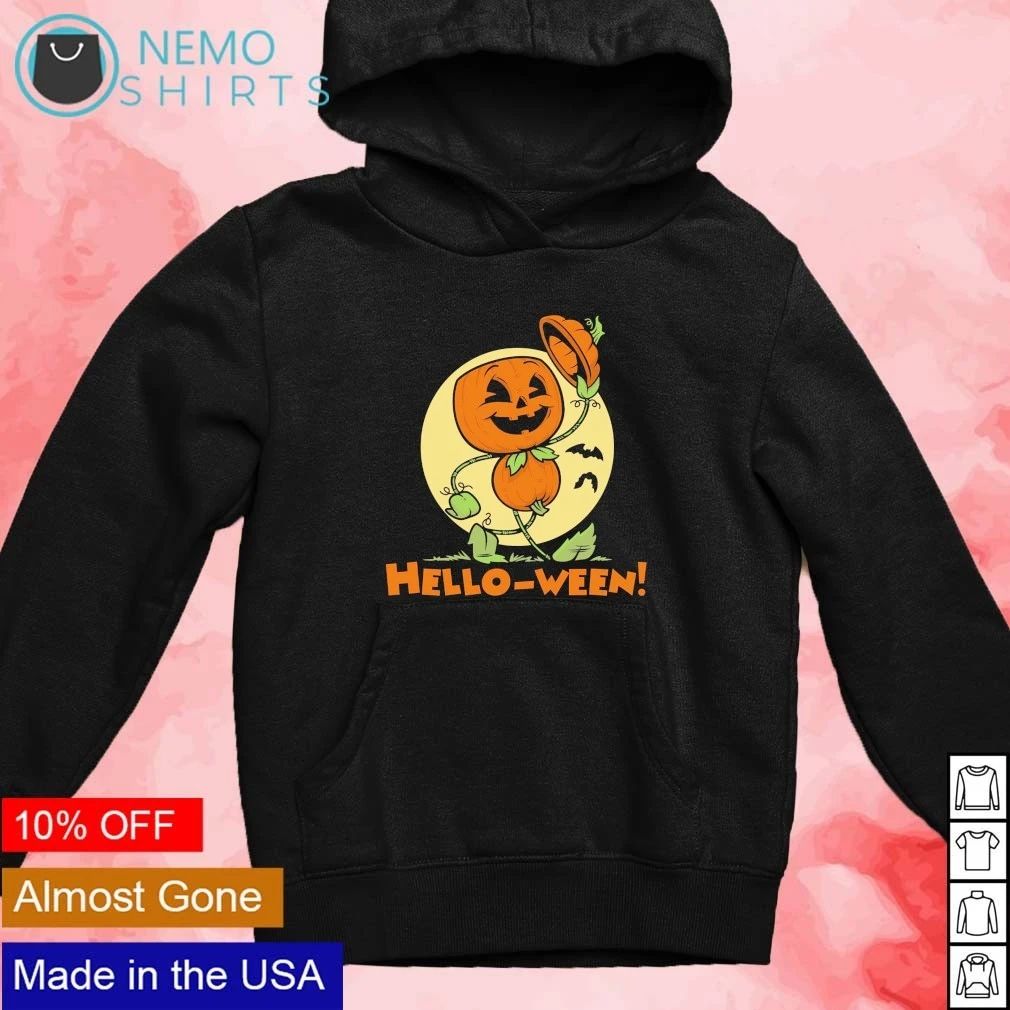 Hello-Ween Pumpkin Character Halloween Jack-o’-lantern shirt