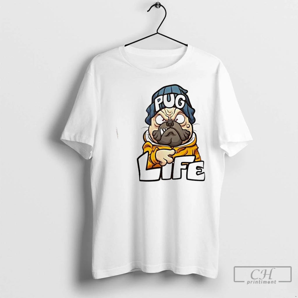 Classic Pug Life Gangsta Dog Cartoon