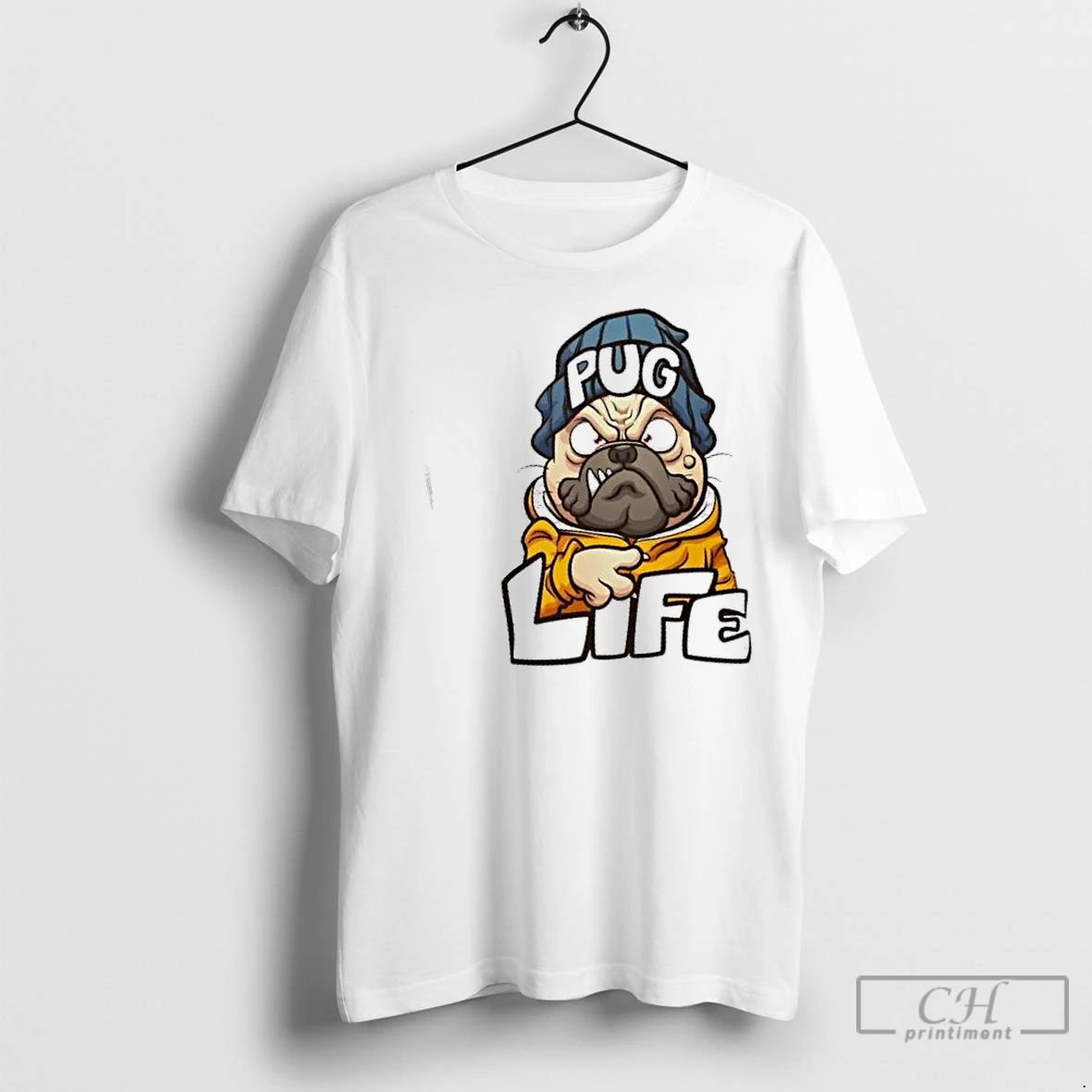 Classic Pug Life Gangsta Dog Cartoon