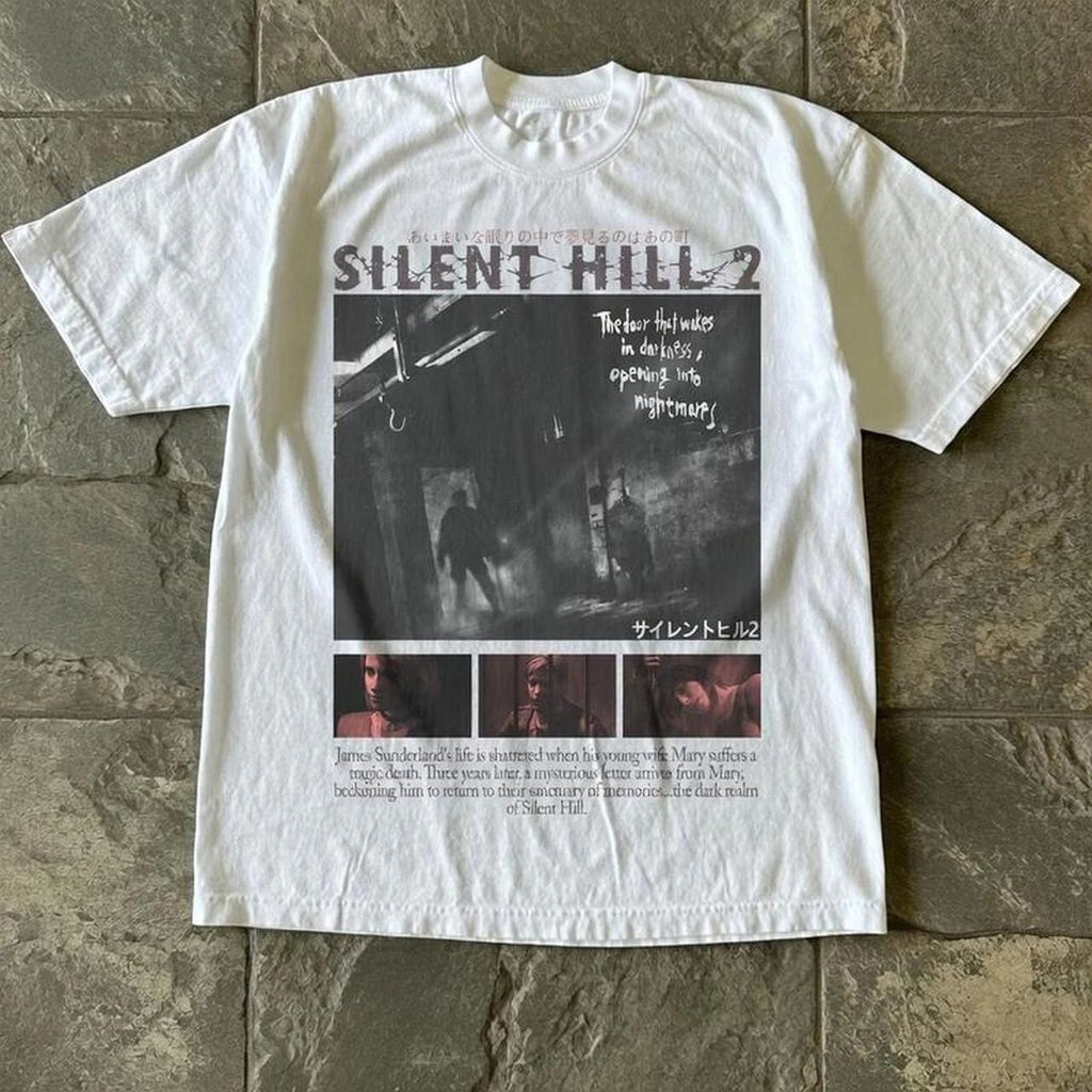 Vintage Style Silent Hill 2 T-Shirt Horror Survival Gaming Shirt S-5XL