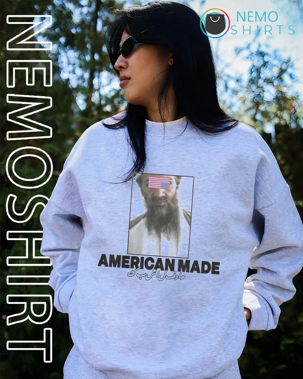 Osama bin Laden American Made Bootleg Political Satire shirt