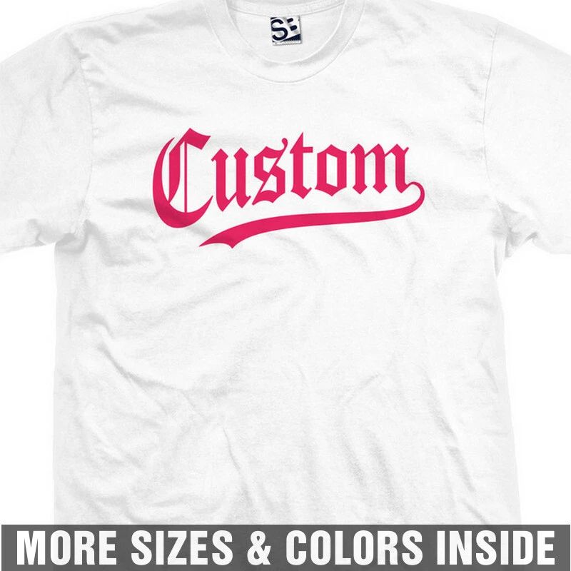 Custom 76er Jersey T-Shirt Old English Sports Team Personalize Logo Design Print