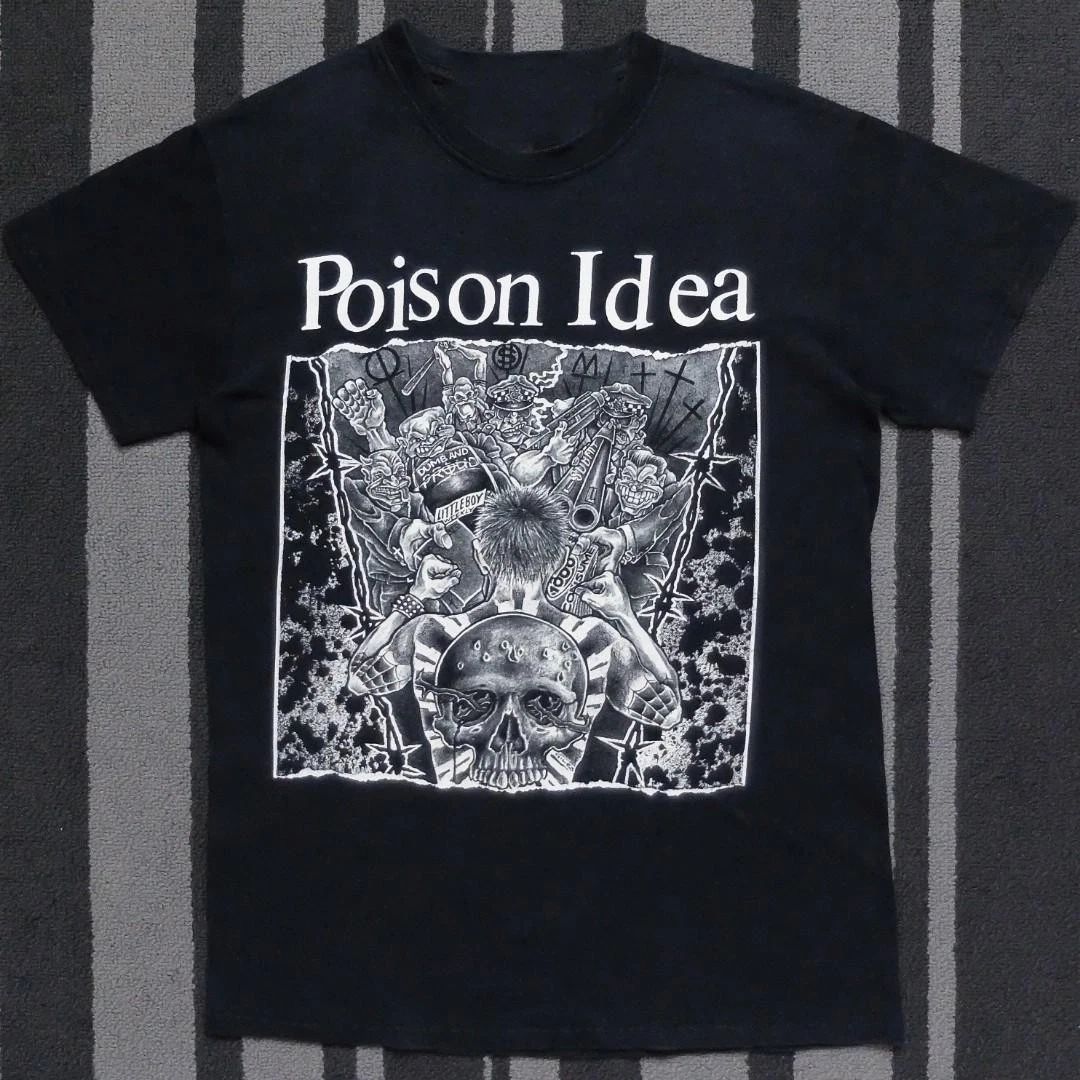 Vtg Poison Idea Band Gift For Fans Cotton Black All Size Unisex Shirt