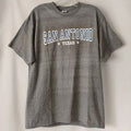 Men's L San Antonio Texas USA American Graphic Tee Gray Short Sleeve Tee Large